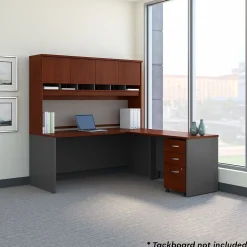 Bush Business Furniture Office Desks<Westfield 72W L Shaped Desk with Hutch and Mobile File Cabinet, Hansen Cherry (SRC0018HCSU)