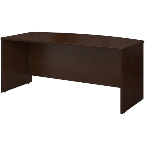 Bush Business Furniture Computer Desks<Westfield 72"W Bow Front Desk, Mocha Cherry (WC12946)