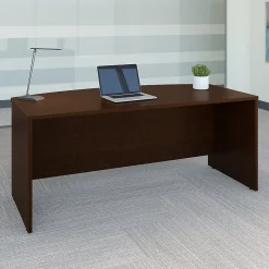 Bush Business Furniture Computer Desks<Westfield 72"W Bow Front Desk, Mocha Cherry (WC12946)