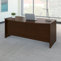 Bush Business Furniture Computer Desks<Westfield 72"W Bow Front Desk, Mocha Cherry (WC12946)