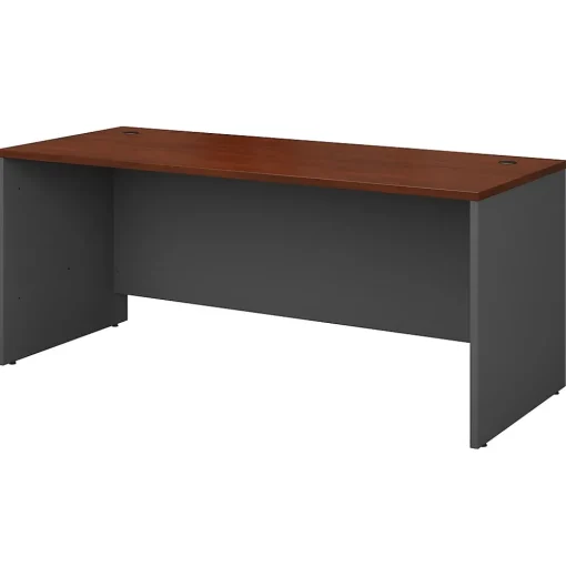 Bush Business Furniture Computer Desks<Westfield 72"W Office Desk, Gray (WC24436)