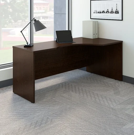 Bush Business Furniture Computer Desks<Westfield 72"W Right Handed Corner Desk, Mocha Cherry (WC12923)