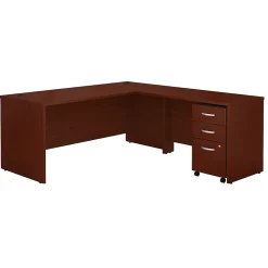 Bush Business Furniture L-Desks<Westfield 72W L Shaped Desk with 48W Return and Mobile File Cabinet, (SRC001MASU)