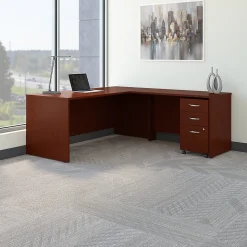 Bush Business Furniture L-Desks<Westfield 72W L Shaped Desk with 48W Return and Mobile File Cabinet, (SRC001MASU)