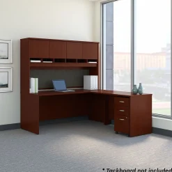 Bush Business Furniture L-Desks<Westfield 72W L Shaped Desk with Hutch and Mobile File Cabinet, (SRC0018MASU)