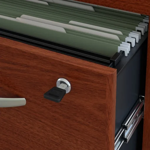 Bush Business Furniture L-Desks<Westfield 72W L Shaped Desk with Hutch and Mobile File Cabinet, (SRC0018MASU)