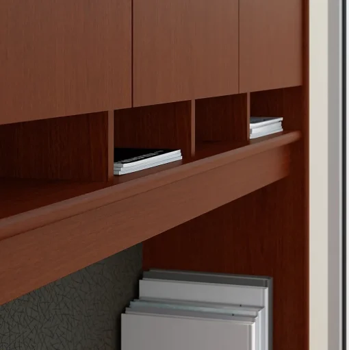 Bush Business Furniture L-Desks<Westfield 72W L Shaped Desk with Hutch and Mobile File Cabinet, (SRC0018MASU)