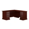 Bush Business Furniture L-Desks<66"W Arlington L Shaped Desk with Drawers and Keyboard Tray, Harvest Cherry (WC65570-03K)
