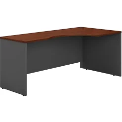 Bush Business Furniture Corner Desks<Westfield 72"W Right Handed Corner Desk, Hansen Cherry/Graphite Gray (WC24423)