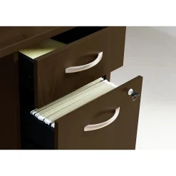 Bush Business Furniture Corner Desks<Westfield Right Handed L Shaped Desk with Mobile File Cabinet, (SRC007MRRSU)