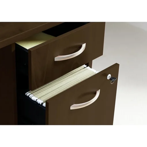 Bush Business Furniture Corner Desks<Westfield Right Handed L Shaped Desk with Mobile File Cabinet, (SRC007MRRSU)