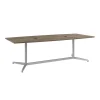 Bush Business Furniture Conference Room Tables<96W x 42D Boat Shaped Conference Table with Metal Base, Modern Hickory (99TBM96MHSVK)