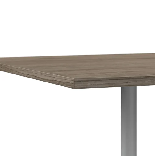 Bush Business Furniture Conference Room Tables<96W x 42D Boat Shaped Conference Table with Metal Base, Modern Hickory (99TBM96MHSVK)