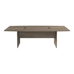 Bush Business Furniture Conference Room Tables<96W x 42D Boat Shaped Conference Table with Wood Base, Modern Hickory (99TB9642MHK)