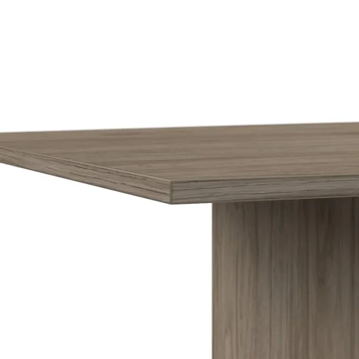 Bush Business Furniture Conference Room Tables<96W x 42D Boat Shaped Conference Table with Wood Base, Modern Hickory (99TB9642MHK)