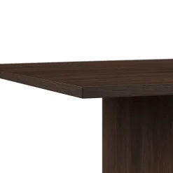 Bush Business Furniture Conference Room Tables<120W x 48D Boat Shaped Conference Table with Wood Base, Black Walnut (99TB12048BWK)