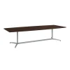 Bush Business Furniture Conference Room Tables<120W x 48D Boat Shaped Conference Table with Metal Base, Black Walnut (99TBM120BWSVK)