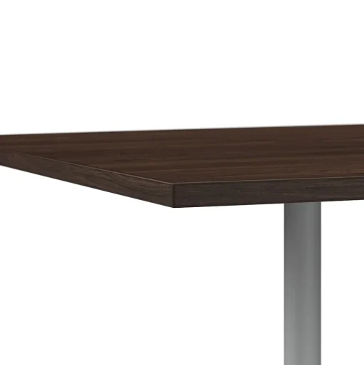 Bush Business Furniture Conference Room Tables<120W x 48D Boat Shaped Conference Table with Metal Base, Black Walnut (99TBM120BWSVK)