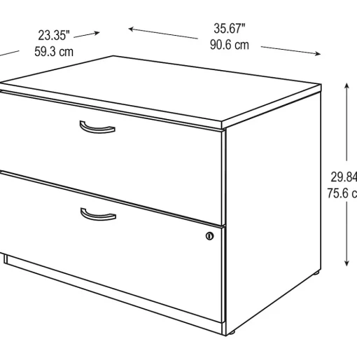Bush Business Furniture File Cabinets<Westfield Lateral File Cabinet, Natural Cherry (WC72454CSU)