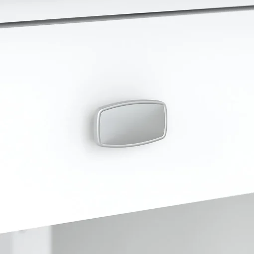 Bush Furniture Computer Desks<Broadview 54"W Computer Desk with Shelves, Pure White (BDD154WH-03)