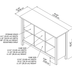 Bush Furniture Bookcases<Broadview 6 Cube Storage Bookcase, Pure White (BDB145WH-03)
