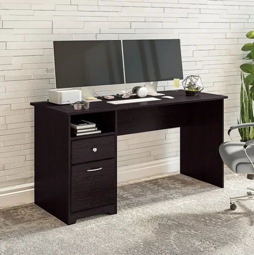 Bush Furniture Computer Desks<Cabot 60"W Computer Desk with Drawers, (WC31860)