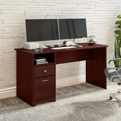 Bush Furniture Office Desks<Cabot 60"W Computer Desk with Drawers, (WC31460-03)
