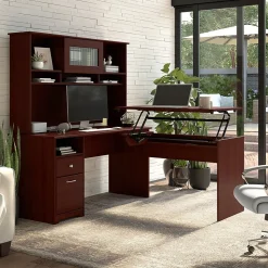 Bush Furniture Office Desks<Cabot 60"W Computer Desk with Drawers, (WC31460-03)