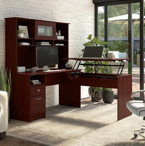 Bush Furniture Office Desks<Cabot 60"W Computer Desk with Drawers, (WC31460-03)