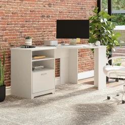Bush Furniture Office Desks<Cabot 60"W Corner Desk with Storage, (WC31915K)