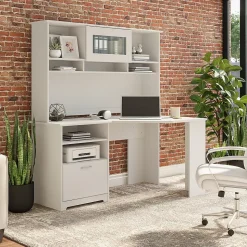 Bush Furniture Office Desks<Cabot 60"W Corner Desk with Storage, (WC31915K)
