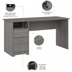 Bush Furniture Computer Desks<Cabot 60"W Computer Desk with Drawers, (WC31360)