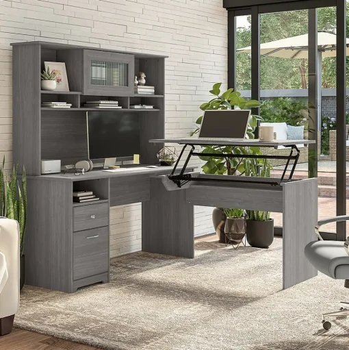 Bush Furniture Computer Desks<Cabot 60"W Computer Desk with Drawers, (WC31360)