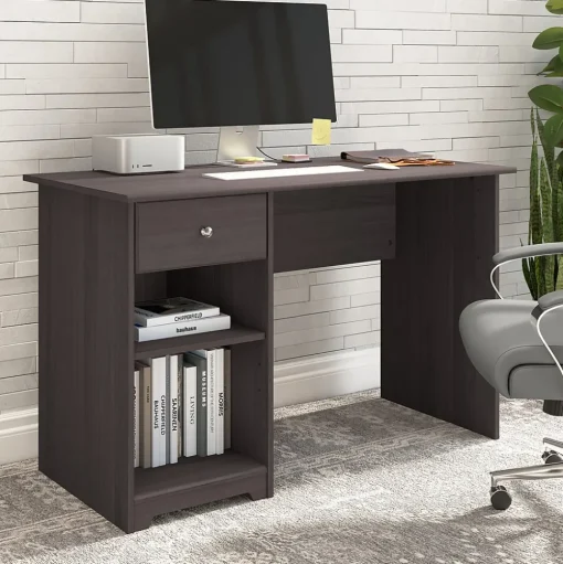 Bush Furniture Computer Desks<Cabot 48"W Computer Desk with Storage, Heather Gray (WC31747)