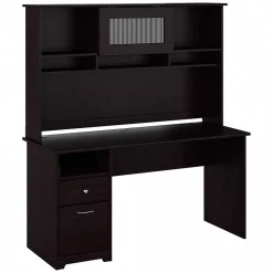 Bush Furniture Computer Desks<Cabot 60"W Computer Desk with Hutch, (CAB042EPO)