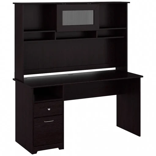 Bush Furniture Computer Desks<Cabot 60"W Computer Desk with Hutch, (CAB042EPO)