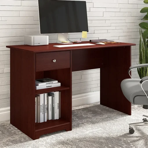 Bush Furniture Computer Desks<Cabot 48"W Computer Desk with Storage, Harvest Cherry (WC31447)