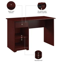 Bush Furniture Computer Desks<Cabot 48"W Computer Desk with Storage, Harvest Cherry (WC31447)