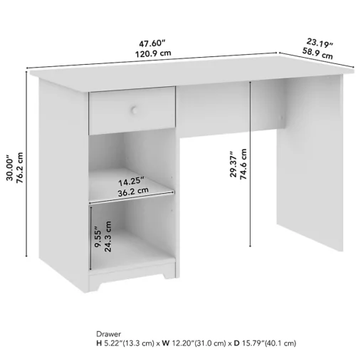 Bush Furniture Computer Desks<Cabot 48"W Computer Desk with Storage, Harvest Cherry (WC31447)