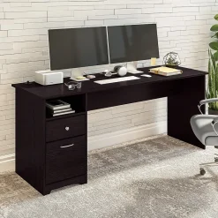 Bush Furniture Computer Desks<Cabot 72"W Computer Desk with Drawers, (WC31872)