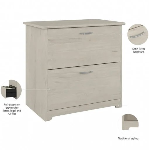 Bush Furniture File Cabinets<Cabot 31"W 2-Drawer Lateral File Cabinet, Letter/Legal, (WC31180)