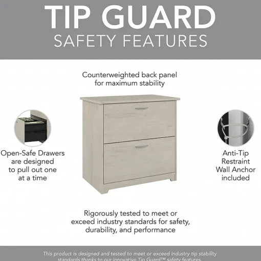 Bush Furniture File Cabinets<Cabot 31"W 2-Drawer Lateral File Cabinet, Letter/Legal, (WC31180)
