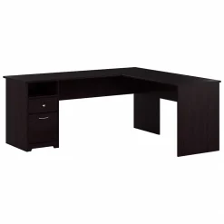 Bush Furniture Office Desks<Cabot 72"W L Shaped Computer Desk with Drawers, (CAB051EPO)