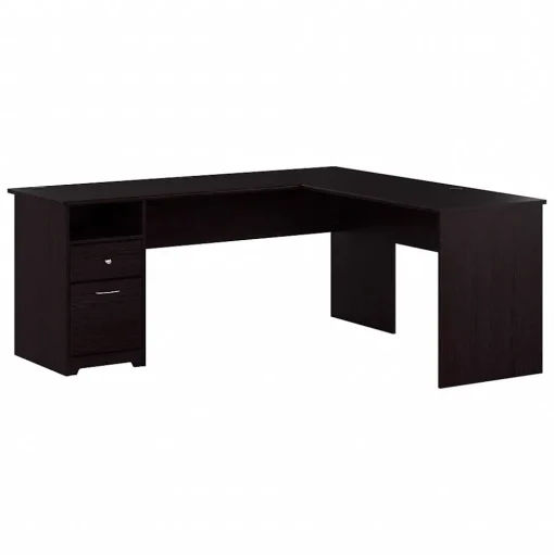 Bush Furniture Office Desks<Cabot 72"W L Shaped Computer Desk with Drawers, (CAB051EPO)