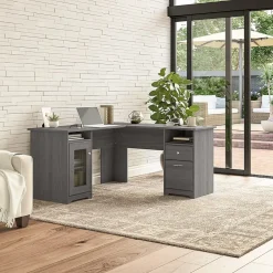 Bush Furniture L-Desks<Cabot 60"W Wood L-Shaped Computer Desk, (WC31330K)