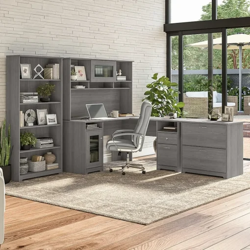 Bush Furniture L-Desks<Cabot 60"W Wood L-Shaped Computer Desk, (WC31330K)