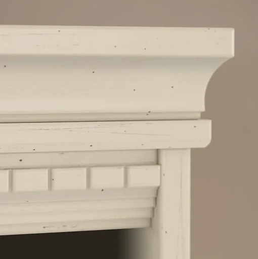 Bush Furniture Bookcases<Fairview Collection 69"H 5-Shelf Bookcase with Adjustable Shelves, Antique White Laminated Wood (WC53265-03)