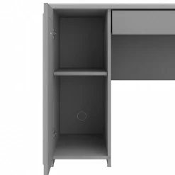 Bush Furniture L-Desks<Fairview 60"W L Shaped Desk with Lateral File Cabinet and 5 Shelf Bookcase, (FV008CG)