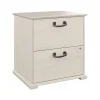 Bush Furniture File Cabinets<Homestead 2-Drawer Lateral File Cabinet, Letter/Legal Size, Lockable, Linen White Oak (HOF129LW-03)