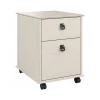Bush Furniture File Cabinets<Homestead 2-Drawer Mobile File Cabinet, Letter Size, Linen White Oak (HOF117LW-03)